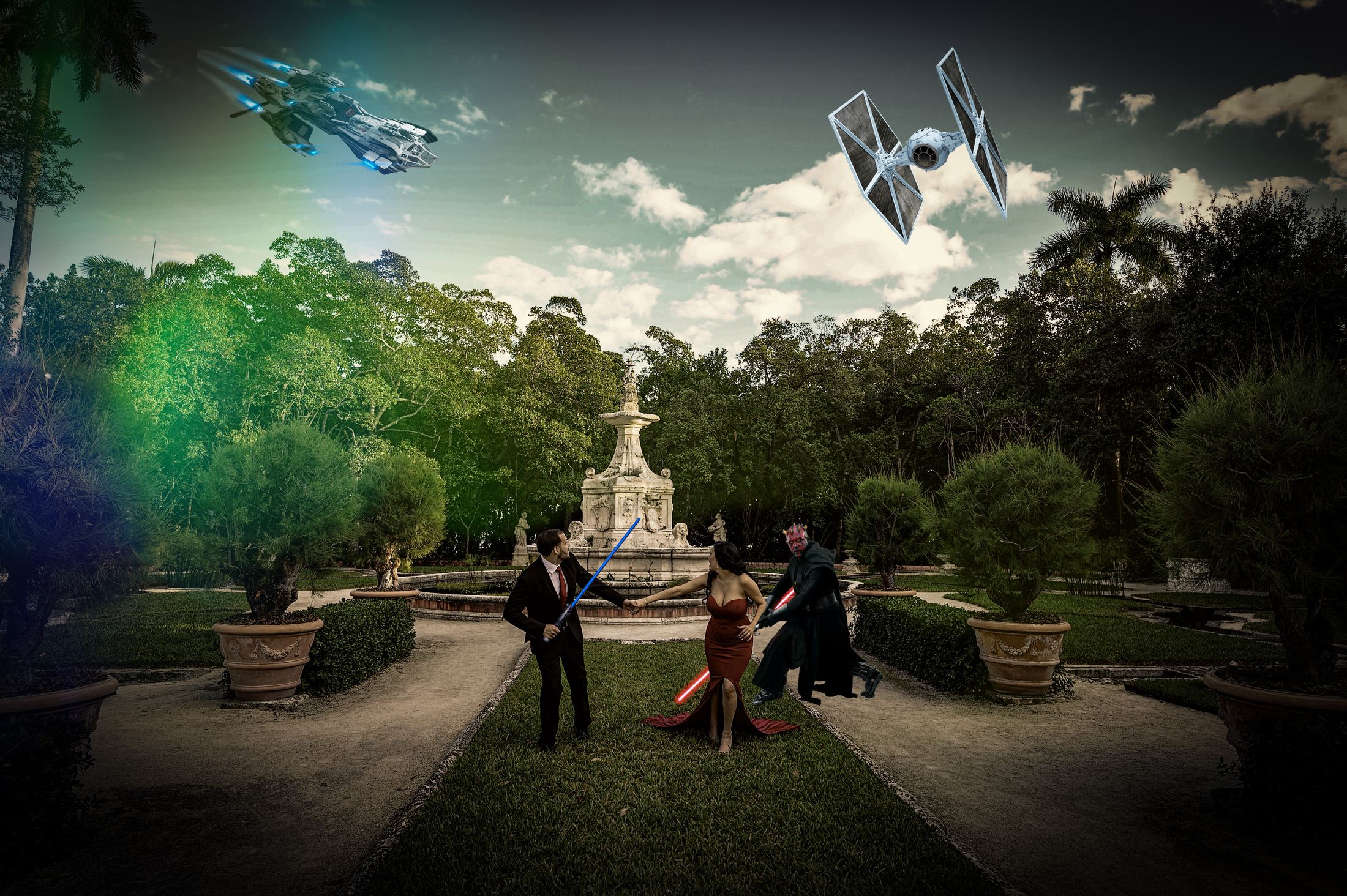 Star Wars themed wedding composite